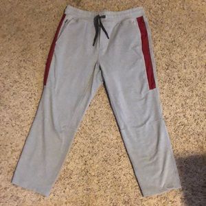 Grey Lululemon Sweatpants with Maroon Accents